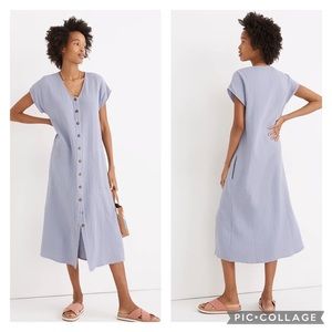 Madewell Petite Lightspun Easy Midi dress size SP
